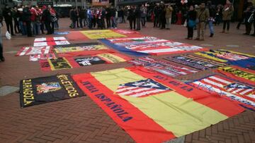 La plaza principal de Eindhoven se llenó de banderas del Atleti