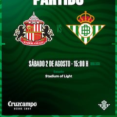 El Sunderland, segundo rival de pretemporada del Betis