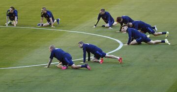 Entrenamiento de la selección de Suecia.