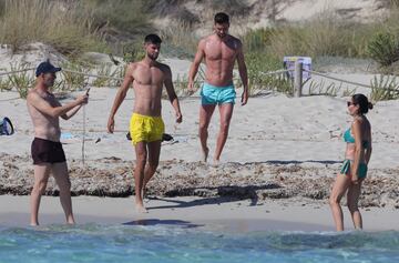 Zidane de vacaciones con su familia en la playa