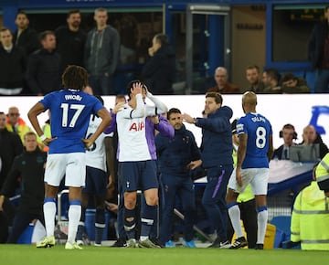 The Everton player severely fractured his ankle after a challenge with Tottenham’s Heung-Min Son, who was left devestated by the incident.