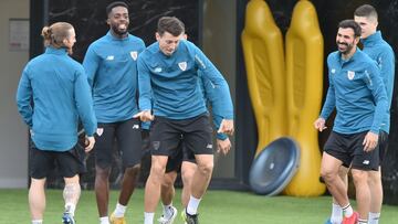 12/03/21 ENTRENAMIENTO ATHLETIC DE BILBAO 
 MUNIAIN  I&Ntilde;AKI WILIAMS VESGA DANI GARCIA BALENZIAGA