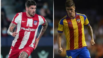 Rodrigo de Paul con el Atl&eacute;tico y con el Valencia.