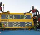 Kenia batió el récord mundial de 4x1.500 y Jamaica ganó en 100