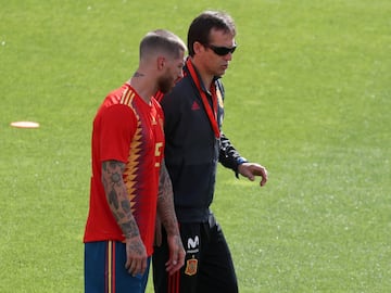 Sergio Ramos and Julen Lopetegui.