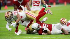 American Football - NFL - Arizona Cardinals v San Francisco 49ers - Estadio Azteca, Mexico City, Mexico - November 21, 2022 Arizona Cardinals' Trey McBride in action with San Francisco 49ers' Charvarius Ward REUTERS/Henry Romero