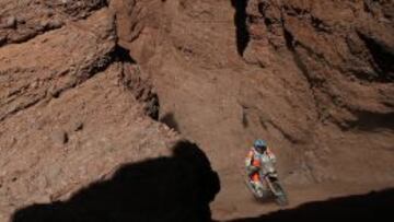 Pablo Quintanilla no pudo conservar el tercer lugar tras la disputa de la 11&deg; etapa del Dakar.