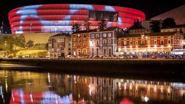 El estadio de San Mam&eacute;s, que recibir&aacute; cuatro partidos de la pr&oacute;xima Eurocopa, es uno de los m&aacute;s espectaculares y modernos de Europa.