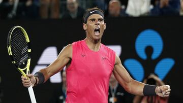 Rafael Nadal, en el Open de Australia.