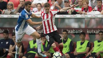 Muniain ante el Espanyol en San Mam&eacute;s.