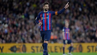 Gerard Pique of FC Barcelona during the La Liga match between FC Barcelona and UD Almeria played at Spotify Camp Nou Stadium on November 05, 2022 in Barcelona, Spain. (Photo by Bagu Blanco / Pressinphoto / Icon Sport)