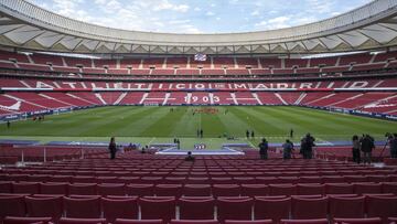 Panorámica del Wanda Metropolitano el día previo al Atlético-Valencia.