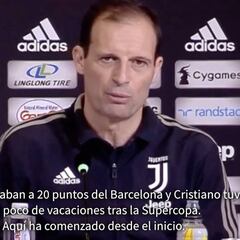 Allegri: "Cristiano tiene más intensidad este año, en Madrid empezaron a jugar en diciembre"