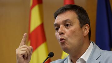 El presidente del Consejo Superior de Deportes (CSD), V¨ªctor Francos, durante una rueda de prensa.