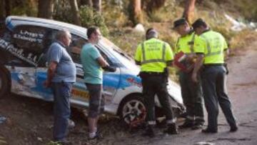 Lugar del accidente en la localidad de Carral.