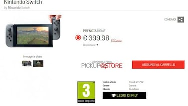 ¿Nintendo Switch por 399 euros? Así lo dice GameStop
