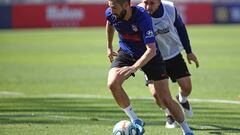 Carrasco, en la sesi&oacute;n de entrenamiento.