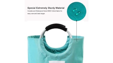 Mant¨¦n tu casa ordenada con este cesto plegable y flexible para ropa sucia