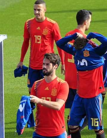 Isco, with the Spain squad in Las Rozas today.