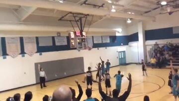 13-year-old basketball player with no arms buries three-pointers
