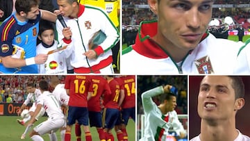España, la pesadilla de Cristiano: historia de cuatro duelos