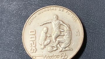 Así es la maravillosa moneda conmemorativa del Mundial de México 1986, por la que pagan hasta 100 mil pesos