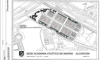 Plano de la futura sede de la Academia del Atl&eacute;tico en Alcorc&oacute;n.