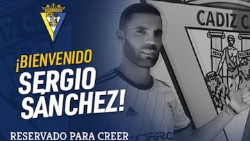 Sergio S&aacute;nchez, nuevo jugador del C&aacute;diz CF.