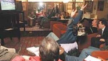 Viendo el partido en Turín.