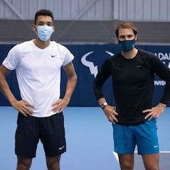 Felix Auger-Aliassime entrena en la academia de Nadal
