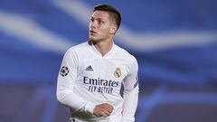 Jovic, durante un partido del Real Madrid. 