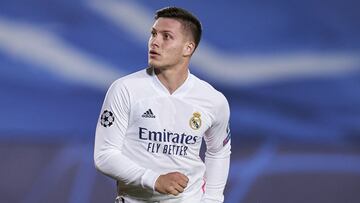 Jovic, durante un partido del Real Madrid. 