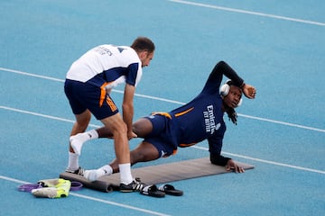 Camavinga, en un entrenamiento.