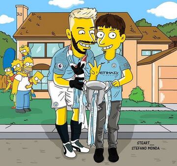 Figuras del fútbol mundial echas al estilo de Los Simpsons