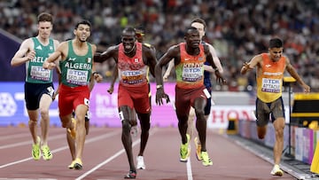 Recta final del 800 en Tokio.