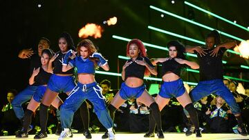 Brazilian singer Anitta performs ahead of the UEFA Champions League final football match between Inter Milan and Manchester City at the Ataturk Olympic Stadium in Istanbul, on June 10, 2023. (Photo by Paul ELLIS / AFP)