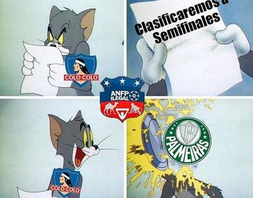 La derrota de Colo Colo ante Palmeiras dejó varias creaciones en las redes sociales.