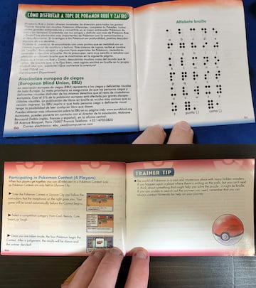 pokemon rubi zafiro manual espa?a estados unidos braille