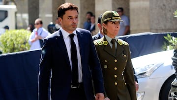 Santiago, 6 de Abril 2023.
Funeral del Cabo de Carabineros Daniel Palma Yáñez, quien fue asesinado por delincuentes.
Javier Salvo/ Aton Chile