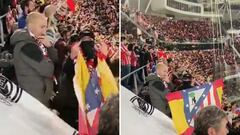 Captan de muy cerca la ofensa de los radicales del Atleti durante el minuto de silencio