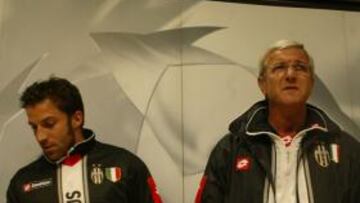 <b>FÚTBOL INTERANCIONAL </b>Lippi y Del Piero, en su época en la Juventus de Turín.