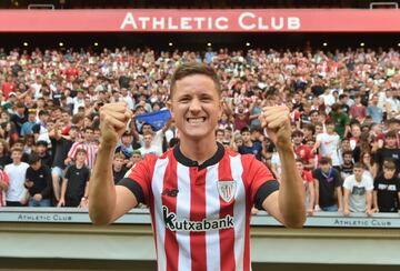 La presentación de Ander Herrera en su vuelta a San Mamés