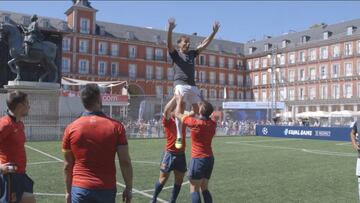 Todo cambia con la pelota ovalada: Pantic, Mart¨ªn V¨¢zquez y Benjam¨ªn jugando al rugby