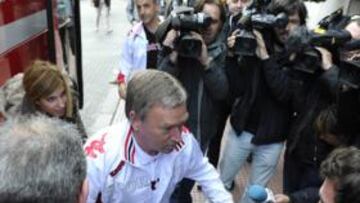 Clemente, a su llegada a Madrid.