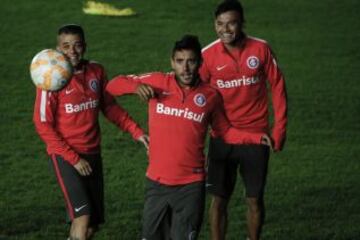 Con toda su nómina titular, Internacional de Porto Alegre entrena en El Campín previo al partido ante Santa Fe por cuartos de final de Copa Libertadores.