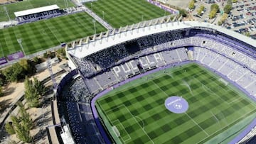 Vista aérea de Zorrilla y de los campos Anexos de Valladolid.