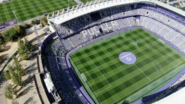Vista aérea de Zorrilla y de los campos Anexos de Valladolid.
