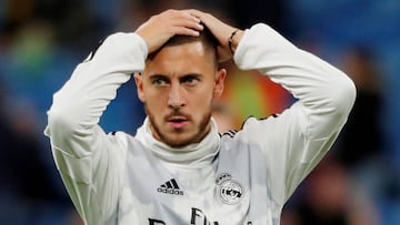 El futbolista belga del Real Madrid, Eden Hazard, antes de un partido.