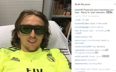 Luka Modric having "laser treatment" before Depor game