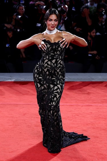 Georgina Rodríguez asiste al Premio Filming Italy Venice, durante el 82º Festival Internacional de Cine de Venecia.